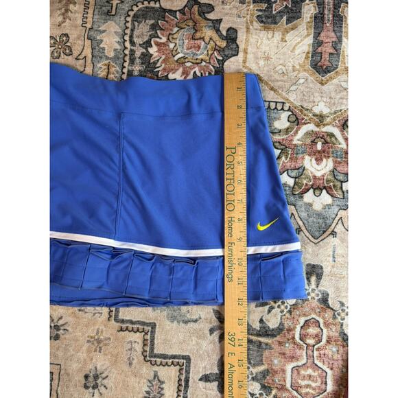 Vintage y2k Nike Mini Skirt Dri Fit Tennis Skort Blue Ruffle Size Small Medium - Picture 9 of 9
